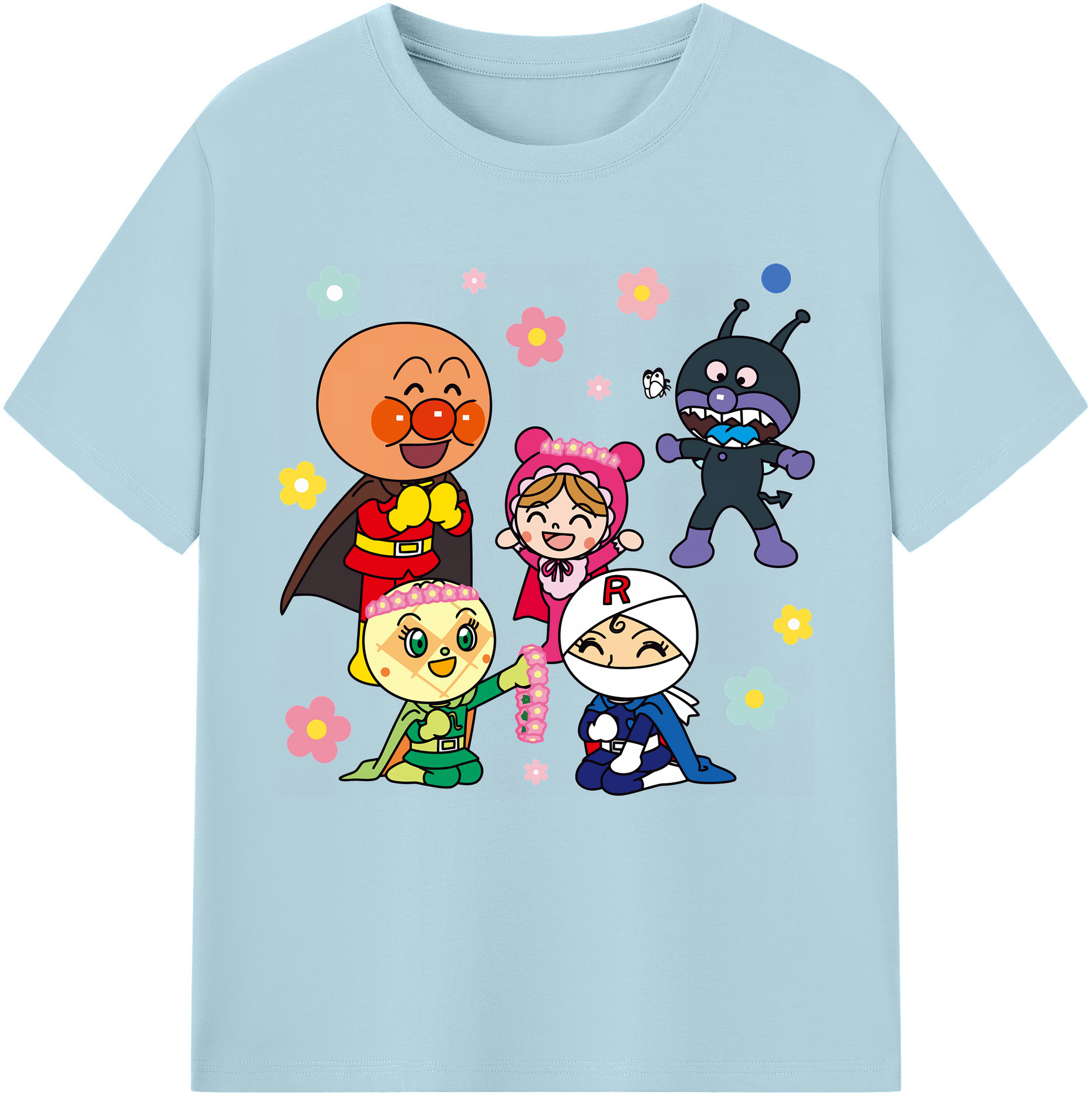 （画像用） アンパンマン Anpanman 綿100％半袖Tシャツ（フロントプリント）